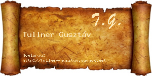Tullner Gusztáv névjegykártya